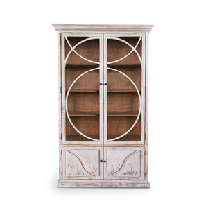 Lemari Furnitur Kaca Kayu Antik Tiongkok Termasuk Dua Bagian untuk Kamar Tidur - Product Image 1