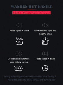 EverythingBlack-<span class=keywords><strong>pomada</strong></span> de <span class=keywords><strong>mantequilla</strong></span> ondulada para hombre, color negro, para cabello ondulado y rizado - Product Image 6