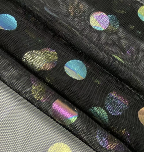 Film de gaufrage à chaud en maille à <span class=keywords><strong>pois</strong></span> bronzés, gaufrage laser, film de gaufrage à chaud coloré, maille de gaufrage colorée, jupes pour filles, tissu en maille coloré - Product Image 4