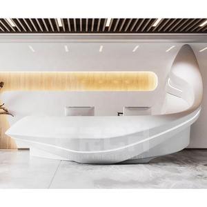 Quầy lễ tân thiết kế tùy chỉnh cao cấp, độc đáo, hình dáng đặc biệt, nghệ thuật dành cho khách sạn, phòng tập thể dục, spa, thẩm mỹ viện - Product Image 2