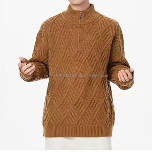 Pull mi-zippé pour homme automne-hiver 2026, mode adolescente, pull en tricot assorti à toutes les tenues - Product Image 5