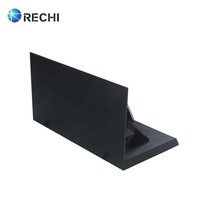 RECHI Comptoir personnalisé noir mat en forme de L en acrylique Power Bank Présentoir de point de vente au détail avec signalisation arrière pour accessoire de téléphone portable