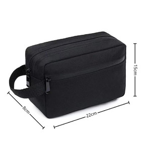 Sac de rangement pour maquillage, fabriqué en usine, en tissu Oxford, avec fermeture éclair, tendance, écologique, durable, portable, pour les voyages et les déplacements professionnels - Product Image 3