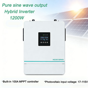 อินเวอร์เตอร์พลังงานแสงอาทิตย์แบบไฮบริด 1200W คลื่นไซน์บริสุทธิ์ 12V รองรับแรงดันไฟฟ้าเข้า PV 17~115V เฟสเดียว แรงดันไฟฟ้าออก 220V พร้อมระบบชาร์จ MPPT ในตัว รุ่น HE200-2500-O - Product Image 2