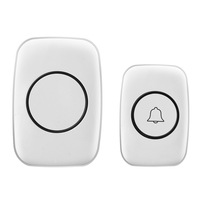Sonnette de porte audio sans fil intelligente pour la maison, 38 mélodies, interphone vidéo étanche IP44, nouveau design noir et blanc, en promotion