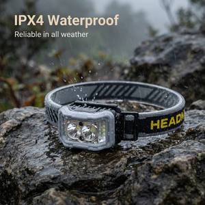 Ultra <b>Light</b> Dual Beam strong <b>light</b> <b>LED</b> Headlamp Wave <b>Motion</b> <b>Sensor</b> Outdoor Hiking Fishing Camping USB-C Rechargeable - Product Image 5