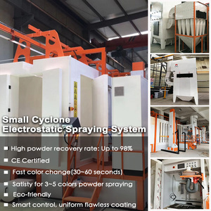 Cabina de Pintura en Polvo Automática Industrial GH con Hornos de Curado y Secado para Línea de Producción de Recubrimiento de Metales - Product Image 5