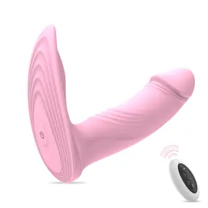 여성 또는 남성을 위한 새로 착용 가능한 딜도 바이브레이터 성인 섹스 토이, 빠른 Wiggli가 있는 앱 원격 제어 팬티 클리트 미니 바이브레이터