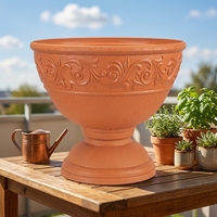 Pots de fleurs en plastique de luxe, style européen et romain, irréguliers, pour jardin, vintage, sur pied, vente en gros