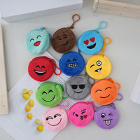 Porte-monnaie en peluche douce pour enfants 2025 avec broderie de dessin animé, couleurs mélangées, petite taille, porte-clés