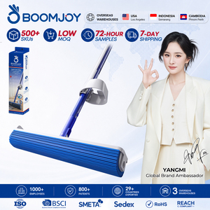 Mopa con Esponja Autoescurrible con Cabezal Antibacterial y Diseño de Ranura Profunda para Limpiar el Piso de Pelo, Polvo y Partículas Finas - Product Image 1