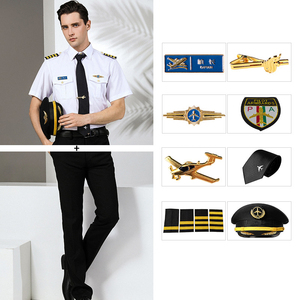 LCBZ Personalizado Preço De Fábrica Uniforme De Piloto De Linha Aérea Capitão Roupas De Trabalho Uniforme Aceitar O Logotipo Do Cliente Uniforme De Piloto De Linha Aérea - Product Image 5