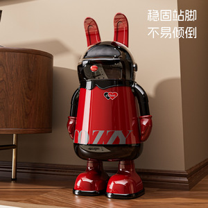 Cozy Rabbit Flip Top Trash Can Large Capacity Indoor Home Use Living Room Bedroom Bathroom Waste Bin - Product Image 2