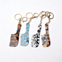 Porte-clés en acétate motif écaille de tortue, ornement de sac tendance, vente en gros de porte-clés