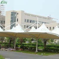 Toldo de Membrana Curva Resistente a la Intemperie Lyfe, Techo de Tela de Alta Resistencia para Estacionamiento Personalizado