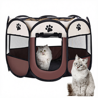 Tente pour animaux de compagnie octogonale d'extérieur à 8 couleurs, pop-up, respirante, pour chien et chat, parc pliable, lit de maternité, chambre, imperméable, vente chaude