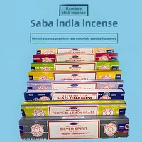 Bâtons d'encens authentiques importés d'Inde, Nag Champa SATYA, parfum de fleur jaune, bambou naturel, écologiques, longue durée, pour