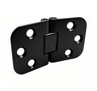Charnière de pont encastrée noire en acier inoxydable 316 pour portes de cabine 70x41x2.6mm, accessoires de quincaillerie pour yachts et bateaux