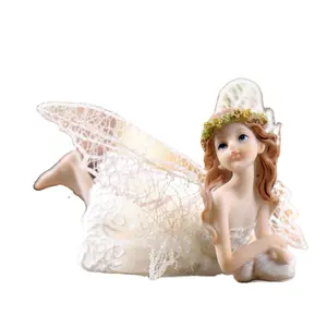 Christmas elf angels concrete resin garden statues ESANO Resin Home Decoration angel painting china ds0147