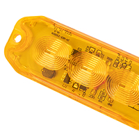 Petite barre lumineuse LED d'urgence pour voiture, 3 LED, clignotante, ambre, feux latéraux, installation facile