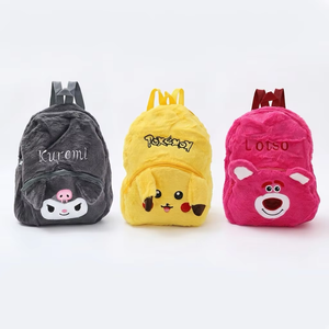 <span class=keywords><strong>Mochila</strong></span> <span class=keywords><strong>Escolar</strong></span> Infantil de Peluche con Diseño de Dibujos Animados, Personalizable, Suave, de <span class=keywords><strong>Kuromi</strong></span>, Pikachu y Lotso, Venta al Por Mayor - Product Image 1