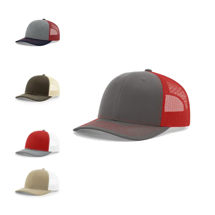 Obral besar dilengkapi setengah jala olahraga luar ruangan kain dicuci warna solid memancing musim panas extender sombrero topi bucket camion dapat disesuaikan