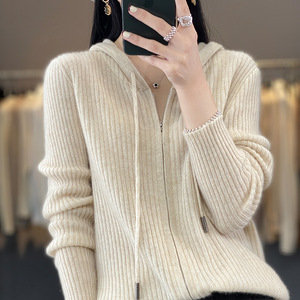 Fabricante de Suéteres de Cashmere 2026, <span class=keywords><strong>Hoodie</strong></span> de Cashmere Personalizado com Logo, <span class=keywords><strong>Cardigan</strong></span> de Cor Sólida, <span class=keywords><strong>Hoodie</strong></span> Tricotado Casual, Jaqueta de Cashmere - Product Image 1