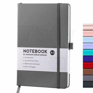 Agenda scolaire A5 B5 à grille pointillée 2023 2024 avec élastique, couverture rigide économique, format mini A6, planificateur de poche, reliure agrafée - Product Image 5