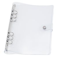 Housses de carnet de voyage HaoRan en PVC transparent en gros, pour agenda et journal A5, avec 6 anneaux, type housse de canapé