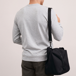 Custom Blank Polyester Streetwear Casual <b>Black</b> Cotton Plain <b>Sweatshirt</b> Wholesale Men Crewneck Oversized <b>Sweatshirts</b> - Product Image 3