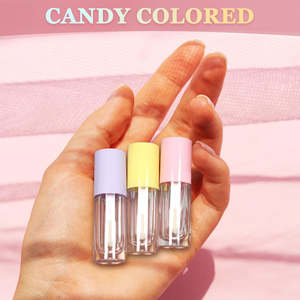 Tube de gloss à lèvres rond de 5 ml avec une grande tête de pinceau, tube de fond de teint liquide, emballage cosmétique personnalisé - Product Image 4