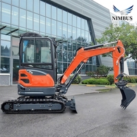 Mini-excavatrice NIMBUS avec livraison gratuite, 2,5 tonnes, moteur Yanmar EPA, micro-excavatrice, petite excavatrice agricole, excavatrice pour la maison