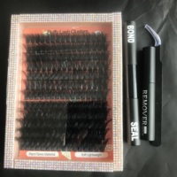 Extensions de cils en faux vison OEM, en gros, grande capacité, DIY, bouquets de cils 16 rangées, mixtes 8 10 12 14 16mm, courbure D, 60D 80D 100D