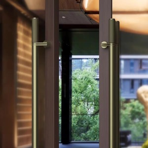 Poignée de porte en cuir brossé bronze pour hôtel, robuste, pour entrée principale, idéale pour les portes en verre ou en bois de grande taille - Product Image 6