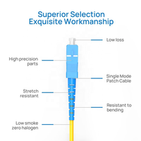 Factory Price Simplex G652D Fiber SC to SC UPC 1m Patch Cord FTTH IP Network