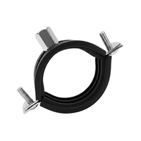 Collier de serrage pour tuyau en acier galvanisé avec boulon, doublure en caoutchouc EPDM, métrique, à ouverture rapide, robuste