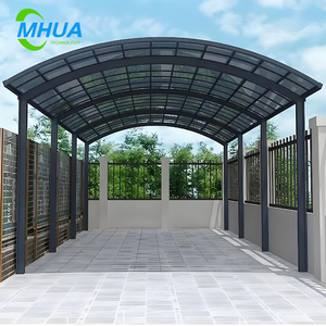 Prix d'usine Usage domestique 1 voiture ou <span class=keywords><strong>2</strong></span> <span class=keywords><strong>voitures</strong></span> Cadre en aluminium étanche <span class=keywords><strong>Carport</strong></span> Parking Auvent - Product Image 2