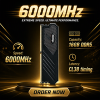Mémoire RAM pour ordinateur de bureau Kimtigo DDR5 16 Go 6000 MHz CL36/36/40 UDIMM Dissipateur thermique XMP/EXPO ECC intégré