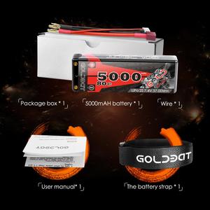 Manufacturer battery RC Lipo 2S 7.4v 5000mAh 80C car toys Batteries Pack with hard case discharge high rate - Product Image 6