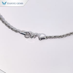 Tianyu Gems 925 <b>Sterling</b> <b>Silver</b> <b>Rope</b> <b>Chain</b> Necklace - Versatile Classic Unisex Simple Necklace Jewelry - Product Image 1