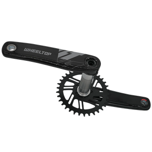 Juego de <span class=keywords><strong>bielas</strong></span> de fibra de <span class=keywords><strong>carbono</strong></span> WheelTop 34/36/38/42T juego de manivela de velocidad única de montaje directo para bicicleta de carreras <span class=keywords><strong>MTB</strong></span> y bicicleta de carretera - Product Image 5