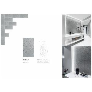 Carreaux muraux gris modernes et simples, ultra-fins, en <span class=keywords><strong>pierre</strong></span> PU légère, pour murs extérieurs de villa, 1200x600mm, grande taille, utilisation intérieure et extérieure - Product Image 1