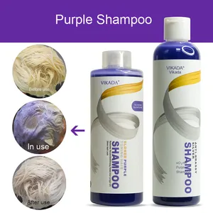 Grande 500ml di capacità Non macchiante crema viola per la rimozione dei capelli alleggerimento grigio tintura & colore fissaggio <span class=keywords><strong>Shampoo</strong></span> sbiancante - Product Image 2