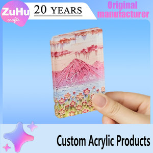 Wholesale Customized Personalized Logo Thick Acrylic Fridge Refrigerator Magnets Plastic Craft Souvenir Gifts