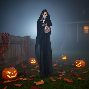 Figura Animatrónica de Grim Reaper Tocando la Guitarra, Decoración de Halloween para Exteriores, Modelo de Plástico D0100XF3SIT - Product Image 2