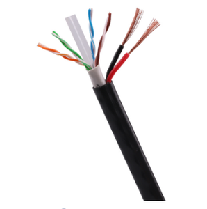 Cable de Red Exterior Cat5, Cat 5e, 5 UTP FTP, Multi Cat5e, Siamese 4pr, 24AWG, 305m, CCTV con Cable Ethernet de Alimentación, Impermeable - Product Image 5