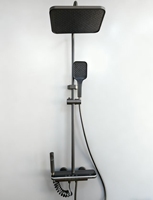 Robinet de bidet gris anthracite en ABS à poignée style clavier de piano, ensemble de douche moderne et minimaliste pour appartements, hôpitaux et projets d'ingénierie