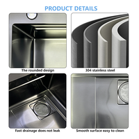 Évier de cuisine encastrable moderne en acier inoxydable finition miroir, fourni directement par le fabricant (OEM)