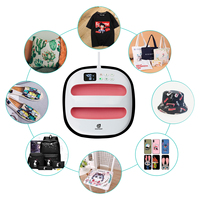 EASYCOUNT HP2 9*9 Pouces Mini Presse à Chaleur Portable pour Impression de T-shirts Machines à Presse à Chaleur Transfert Thermique Sublimation Presse à Chaleur