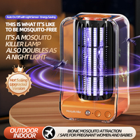 Lámpara Antimosquitos Eléctrica Recargable con Sensor de Luz, Trampa de Luz UV, Eliminador de Insectos Silencioso